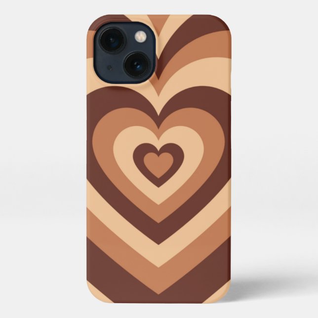 Latte Hearts Phone Case (Back)