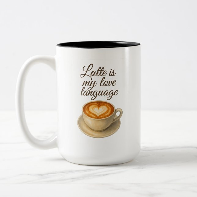 Latte Is My Love Language Premium Mug (Left)