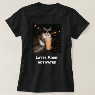 Latte Lover Activated Morning Coffee Design T-Shirt