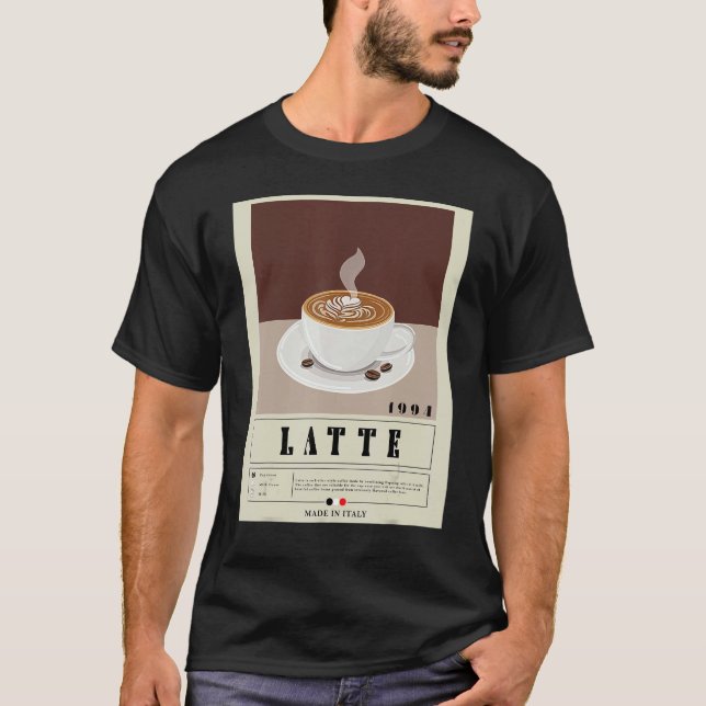 Latte Macchiato Coffee Vintage Porter Latte Coffee T-Shirt (Front)