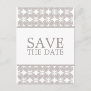 Latte Modern Deco Save the Date Postcard