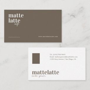 Latte Modern Elegant Minimalist Professional Business Card