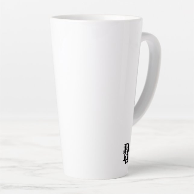 Latte Mug Abstract Trend Interior Decor Black  (Right Angle)