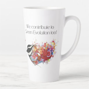 Latte Mug- Birds Contribution To Green Evolution. Mug