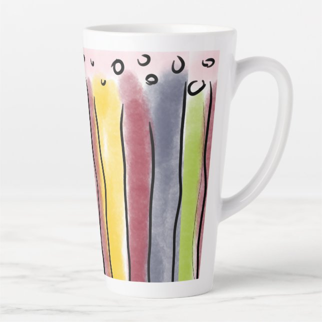 Latte mug colorfull stripes (Right)