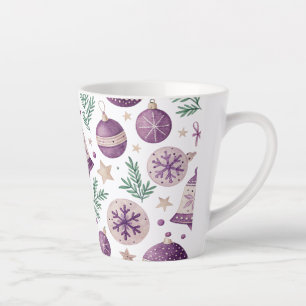 Latte Mug – Cosy Purple Holiday Vibes
