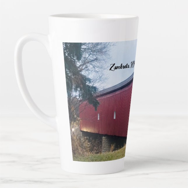Latte Mug, Covered Bridge, Zumbrota, MN Mug (Left)