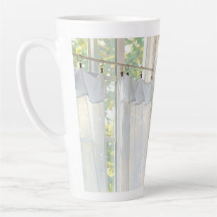 Latte Mug Curtain in the Wind