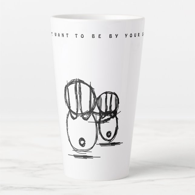 Latte Mug | Cute Couple Bunny | Be By Your Side (Front)