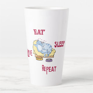 Latte Mug Eat Sleep Love Repeat Cats