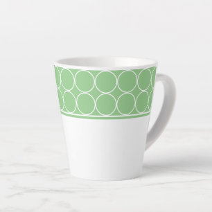 Latte Mug-Green & White Dots Mug