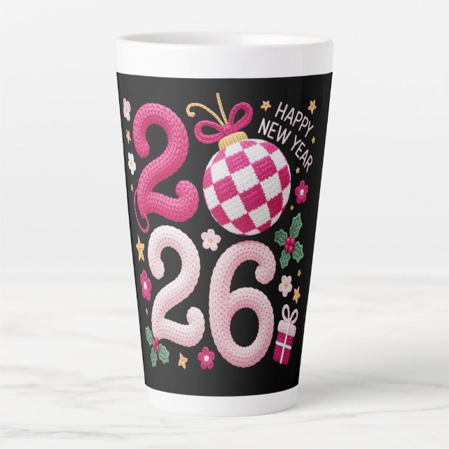 Latte Mug-Happy New Year 2026 Mug (Front)