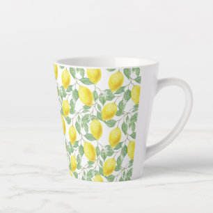 Latte Mug-Lemons Print Mug