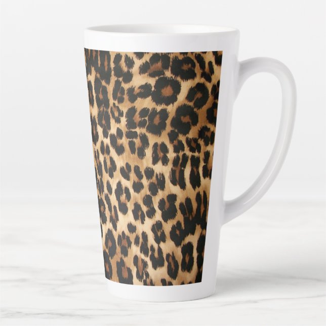 Latte Mug-Leopard Print Latte Mug (Right)