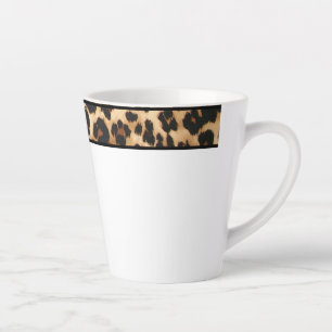 Latte Mug-Leopard Print Latte Mug