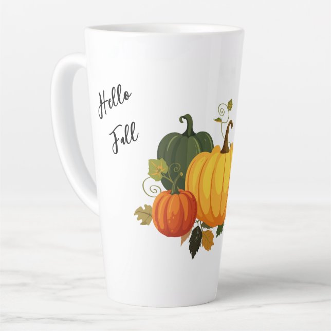 Latte Mug-Pumpkins Latte Mug (Left Angle)