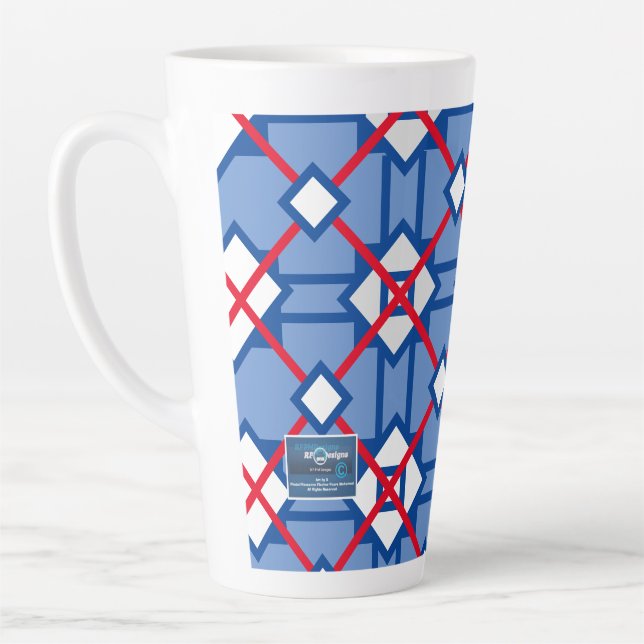 Latte Mug (Red Cross) RFPMDesigns ©️2023/4 (Left)