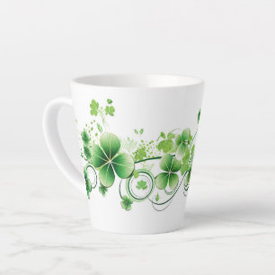 Latte Mug-St. Patricks Clovers Mug
