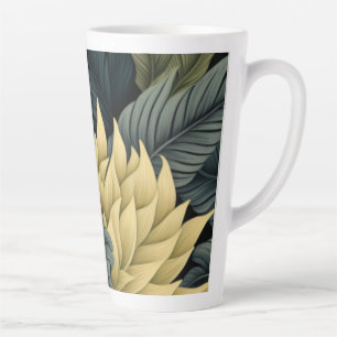 Latte mug - Tall mug with floral design