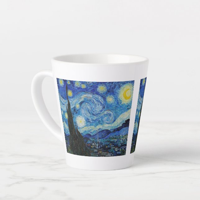 LATTE MUG : VINCENT VAN GOGH : STARRY NIGHT (Left Angle)