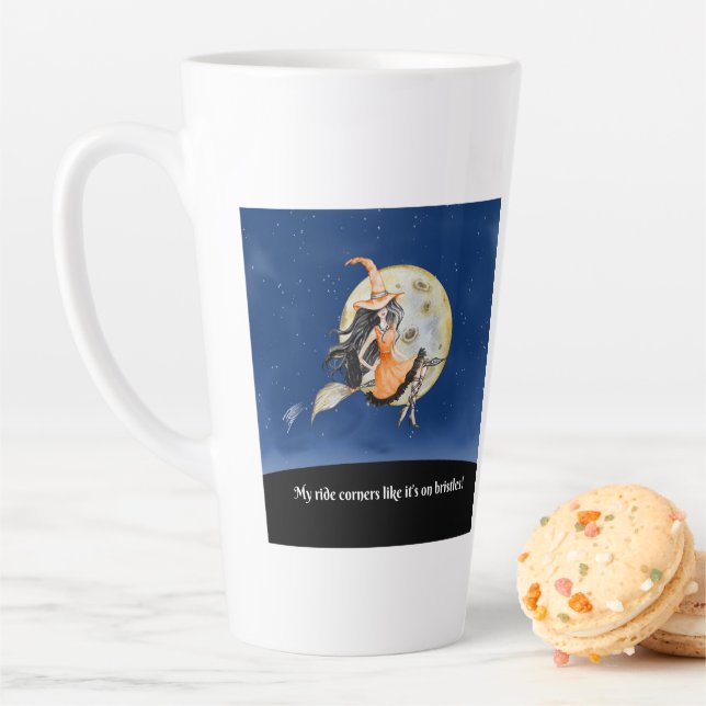 Latte Mug, Witch's Sweet Ride Mug (In Situ)