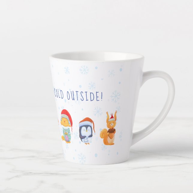 Latte Mug with Christmas animal friends (Right)