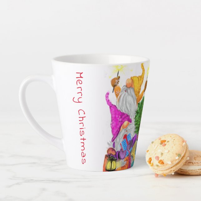 Latte Mug with Christmas Gnomes (In Situ)