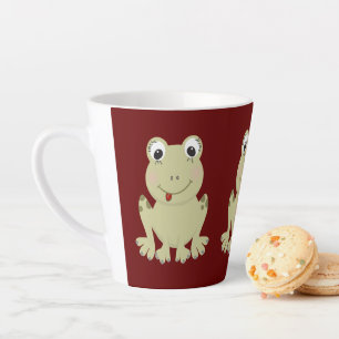 Latte Mug with Cute Frogs