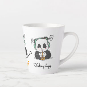 Latte Mug with cute panda picture 