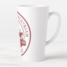 Latte Mug with OET 50-Year Logo Maroon and White