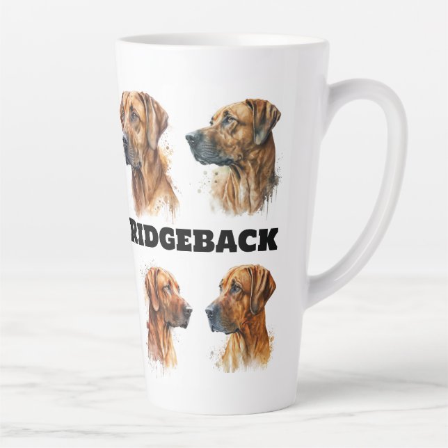 Latte Mug with Rhodesian Ridgeback motive (Right)