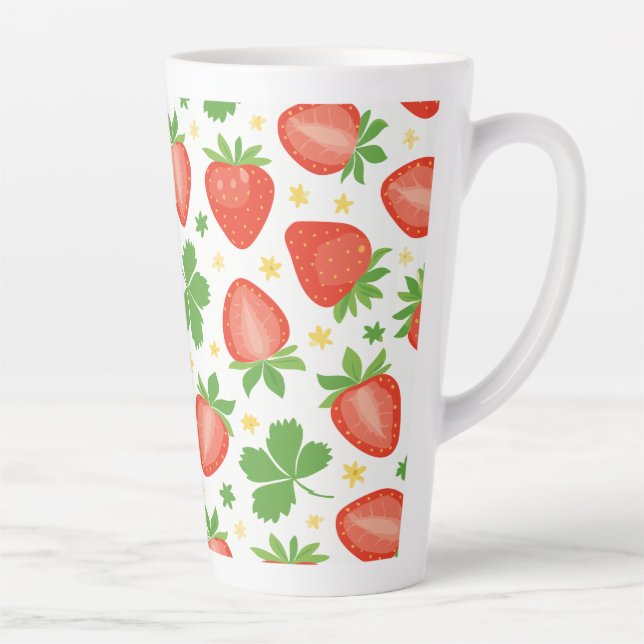 Latte Mug with Strawberries (Right)
