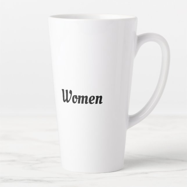 Latte Mug Women Black Colour Text Mugs or Cups (Right)