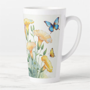 Latte Mug - Yellow Morning Glory