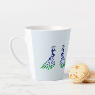 Latte Mugs : The Peacock