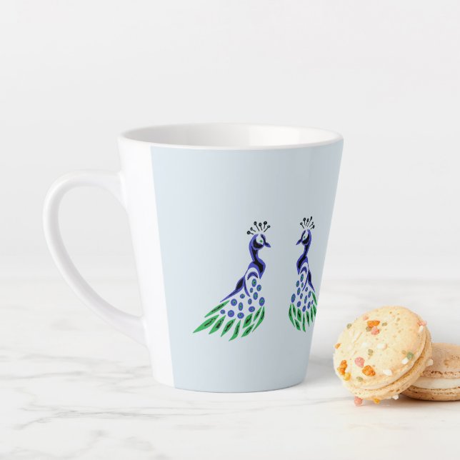 Latte Mugs : The Peacock (In Situ)