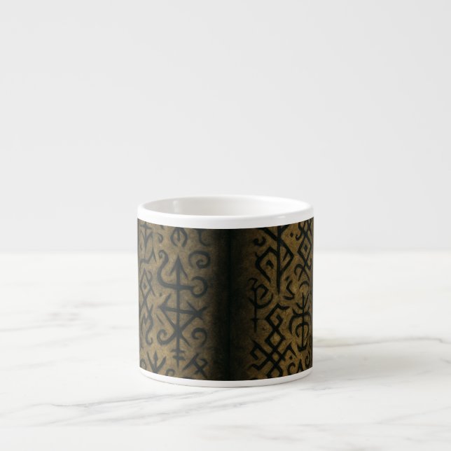 Latte mugs with Ancient Runes Feel (Front)