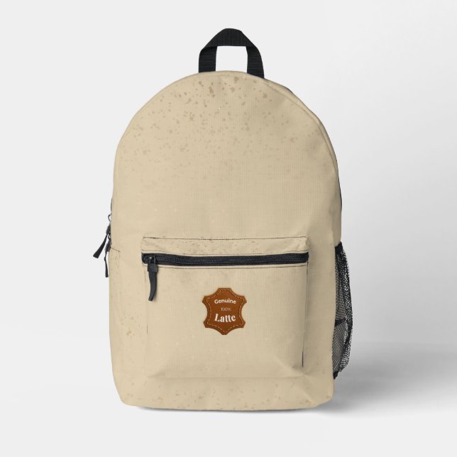 Latte Printed Backpack (Front)