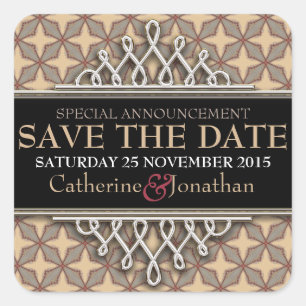 Latte Stars Save the Date Sticker