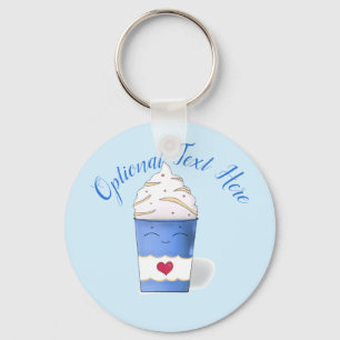 Latte & Whipped Cream (Blue)   Key Ring
