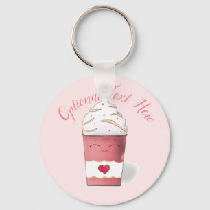 Latte & Whipped Cream (Pink)   Key Ring