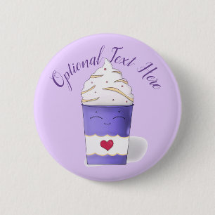 Latte & Whipped Cream (Purple) Button