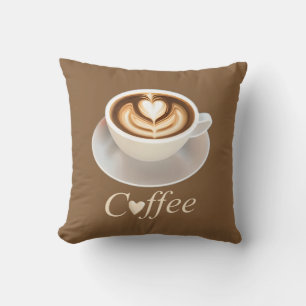 Latte with a Heart for Coffee Lovers Cushion