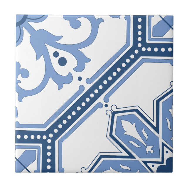 Lattice Bloom Ceramic Tile (Front)