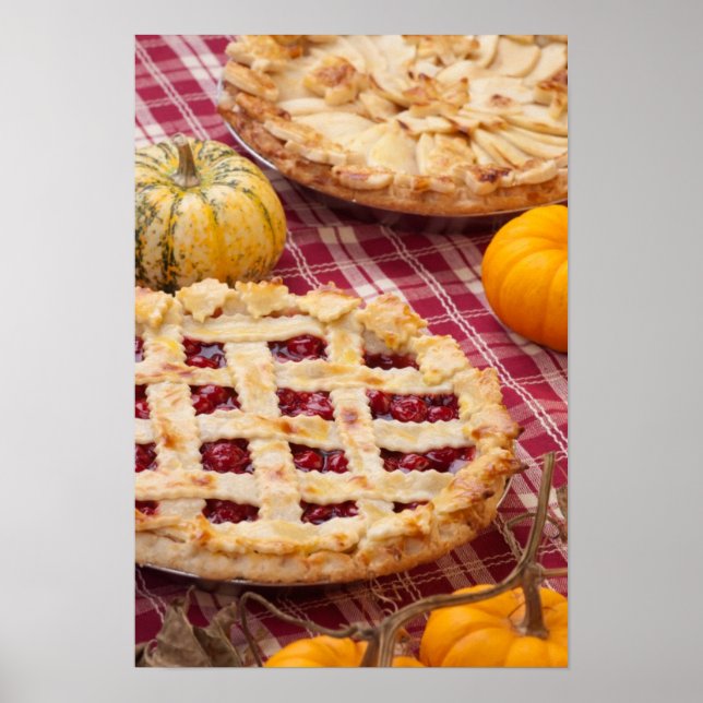 Lattice Cherry Pie And Apple Pie Poster (Front)
