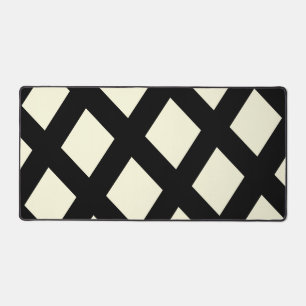 Lattice Desk Mat (Cream & Black)
