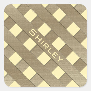 Lattice Fence by Shirley Taylor Square Sticker