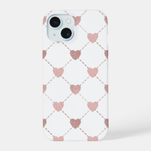 Lattice Hearts iPhone 15 Case