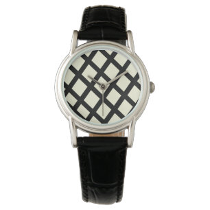 Lattice Watch (Cream & Black)