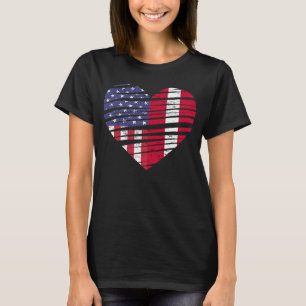 Latvia American Grown Heart USA Patriot Heritage M T-Shirt